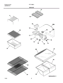 07 - Shelves parts for Frigidaire Refrigerator FRT18B5AW9 from AppliancePartsPros.com