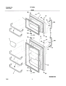 03 - Doors parts for Frigidaire Refrigerator FRT18B5AW4 from AppliancePartsPros.com