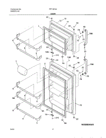 03 - Door parts for Frigidaire Refrigerator FRT18C5AZ0 from AppliancePartsPros.com