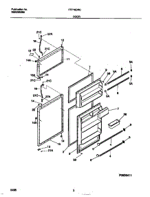 02 - Door parts for Frigidaire Refrigerator FRT18DRCD0 from AppliancePartsPros.com