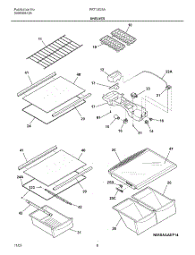 07 - Shelves parts for Frigidaire Refrigerator FRT18G5AWA from AppliancePartsPros.com