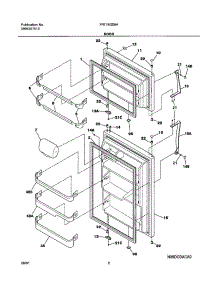 03 - Door parts for Frigidaire Refrigerator FRT18GS6AW0 from AppliancePartsPros.com