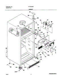 05 - Cabinet parts for Frigidaire Refrigerator FRT18GS6AW0 from AppliancePartsPros.com