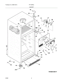 05 - Cabinet parts for Frigidaire Refrigerator FRT18HB5JW1 from AppliancePartsPros.com