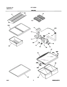 07 - Shelves parts for Frigidaire Refrigerator FRT18GS6AW0 from AppliancePartsPros.com