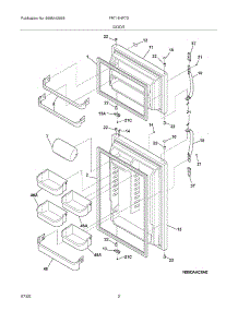 03 - Door parts for Frigidaire Refrigerator FRT18HP7DW4 from AppliancePartsPros.com
