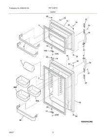 03 - Doors parts for Frigidaire Refrigerator FRT18HP7DBB from AppliancePartsPros.com