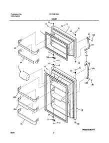 03 - Door parts for Frigidaire Refrigerator FRT18HS6AWA from AppliancePartsPros.com