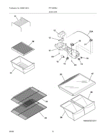 07 - Shelves parts for Frigidaire Refrigerator FRT18HB5JW1 from AppliancePartsPros.com