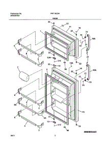 03 - Door parts for Frigidaire Refrigerator FRT18IC5AT2 from AppliancePartsPros.com