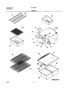 07 - Shelves parts for Frigidaire Refrigerator FRT18IC5AQ2 from AppliancePartsPros.com