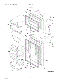 03 - Door parts for Frigidaire Refrigerator FRT18IL6DSA from AppliancePartsPros.com