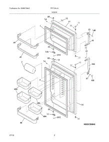 03 - Door parts for Frigidaire Refrigerator FRT18IL6JW4 from AppliancePartsPros.com