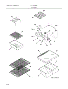 07 - Shelves parts for Frigidaire Refrigerator FRT18KB2DWF from AppliancePartsPros.com