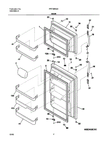 03 - Doors parts for Frigidaire Refrigerator FRT18KS5AQ6 from AppliancePartsPros.com