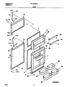 02 - Door parts for Frigidaire Refrigerator FRT18LBHW1 from AppliancePartsPros.com