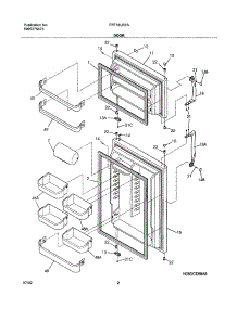 03 - Doors parts for Frigidaire Refrigerator FRT18LR7AQ4 from AppliancePartsPros.com