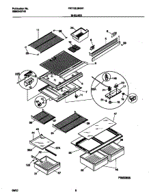 04 - Shelves parts for Frigidaire Refrigerator FRT18LBHW1 from AppliancePartsPros.com