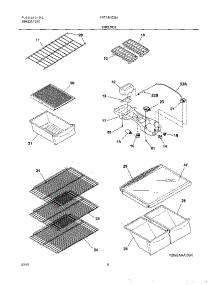 07 - Shelves parts for Frigidaire Refrigerator FRT18ND5AW0 from AppliancePartsPros.com