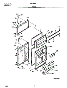 02 - Doors parts for Frigidaire Refrigerator FRT18NNCW4 from AppliancePartsPros.com