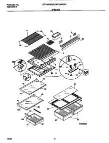 04 - Shelves / Controls parts for Frigidaire Refrigerator FRT18KREW3 from AppliancePartsPros.com