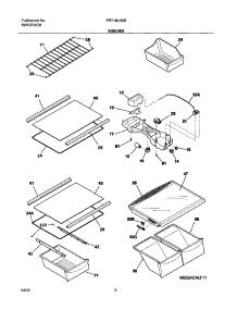 07 - Shelves parts for Frigidaire Refrigerator FRT18LN5BQ0 from AppliancePartsPros.com