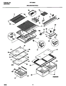 04 - Shelves / Controls parts for Frigidaire Refrigerator FRT18NNCW0 from AppliancePartsPros.com