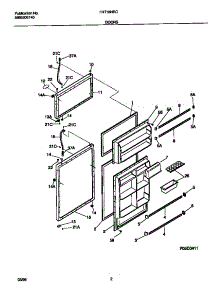 02 - Doors parts for Frigidaire Refrigerator FRT18NRCD3 from AppliancePartsPros.com
