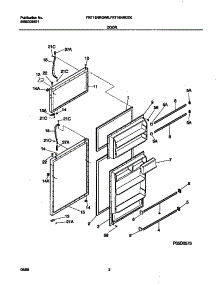 02 - Door parts for Frigidaire Refrigerator FRT18NRGW0 from AppliancePartsPros.com