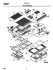 04 - Shelves / Controls parts for Frigidaire Refrigerator FRT18PNFD0 from AppliancePartsPros.com