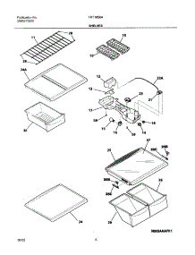 07 - Shelves parts for Frigidaire Refrigerator FRT18S6AW7 from AppliancePartsPros.com