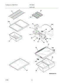 07 - Shelves parts for Frigidaire Refrigerator FRT18S6AWW from AppliancePartsPros.com