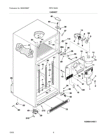 05 - Cabinet parts for Frigidaire Refrigerator FRT21BH8CW1 from AppliancePartsPros.com
