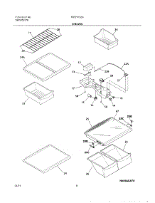 07 - Shelves parts for Frigidaire Refrigerator FRT21FS5AQ0 from AppliancePartsPros.com