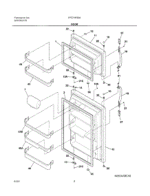 03 - Door parts for Frigidaire Refrigerator FRT21FS5AW0 from AppliancePartsPros.com