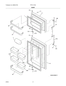 03 - Door parts for Frigidaire Refrigerator FRT21H7ASK4 from AppliancePartsPros.com