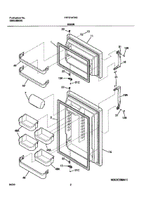 03 - Door parts for Frigidaire Refrigerator FRT21H7ASB3 from AppliancePartsPros.com