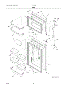 03 - Door parts for Frigidaire Refrigerator FRT21H8CQ1 from AppliancePartsPros.com