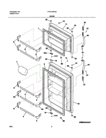 03 - Door parts for Frigidaire Refrigerator FRT21HP5AQ3 from AppliancePartsPros.com