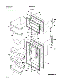 03 - Doors parts for Frigidaire Refrigerator FRT21H7ASB2 from AppliancePartsPros.com