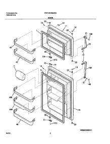 03 - Door parts for Frigidaire Refrigerator FRT21HS6AW3 from AppliancePartsPros.com