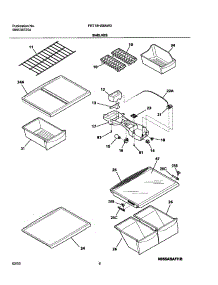 07 - Shelves parts for Frigidaire Refrigerator FRT21HS6AW3 from AppliancePartsPros.com