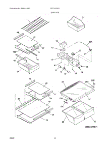 07 - Shelves parts for Frigidaire Refrigerator FRT21FS6DW1 from AppliancePartsPros.com