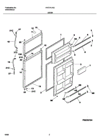 03 - Door parts for Frigidaire Refrigerator FRT21ILRGW4 from AppliancePartsPros.com