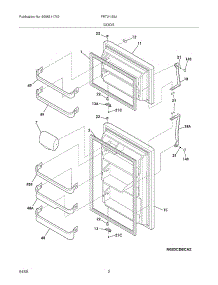 03 - Door parts for Frigidaire Refrigerator FRT21IS6JK0 from AppliancePartsPros.com