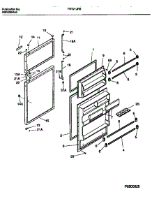 02 - Door Section parts for Frigidaire Refrigerator FRT21JRBW0 from AppliancePartsPros.com