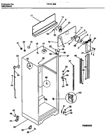 03 - Cabinet With Fan Assembly parts for Frigidaire Refrigerator FRT21JRBW0 from AppliancePartsPros.com