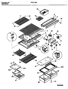04 - Shelves, Controls, Divider, Mullion parts for Frigidaire Refrigerator FRT21JRBW0 from AppliancePartsPros.com