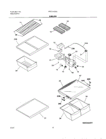 07 - Shelves parts for Frigidaire Refrigerator FRT21KS5AW1 from AppliancePartsPros.com