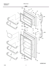 03 - Door parts for Frigidaire Refrigerator FRT21KG3CQ2 from AppliancePartsPros.com